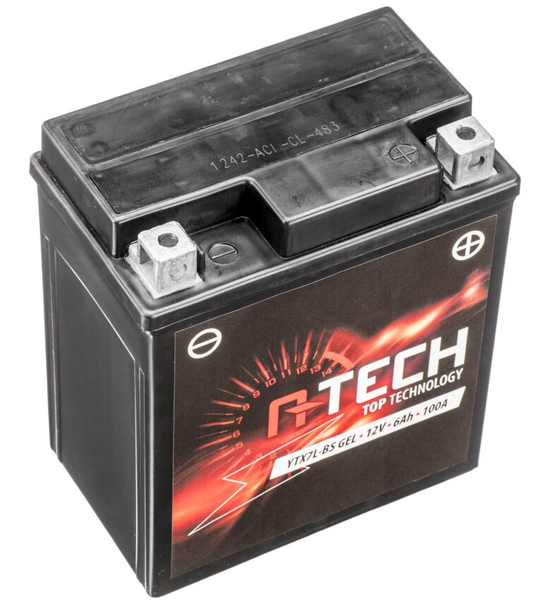 batéria gélová 12V, A-Tech, YTX7L-BS, 6Ah, 100A