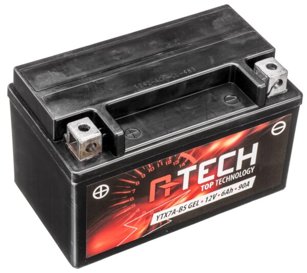 batéria gélová 12V, A-Tech, YTX7A-BS, 6Ah, 90A